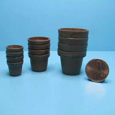 Dollhouse Miniature Garden Stacked Pots - 3 Sizes A4317 • $4.04