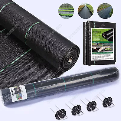 Heavy Duty Weed Control Fabric Ground Cover Membrane Garden Mat Landscape 2024 • £94.99