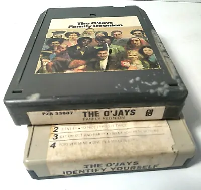 The O’Jays 8 Track Tape Lot Of 2 Cassettes Family Reunion & Identify Yourself  • $18.78