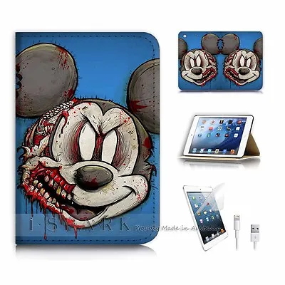 ( For IPad Mini Gen 1 2 3 ) Flip Case Cover P6785 Zombie Mickey Mouse • £9.90