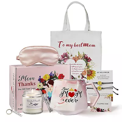 Gifts For Mom From Daughter/Son Best Mom Ever Gift Basket For Women Unique Bir • $26.10