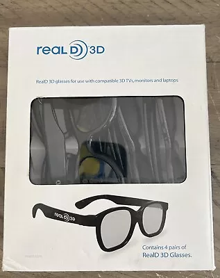 Real D 3D 4 Pair Glasses For Use With Compatible 3D TV Monitors And Laptops • $15