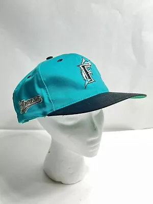 Vintage Florida Marlins Snapback Hat Cap MLB Pro Model 1990’s Teal Genuine￼￼ • $29.90