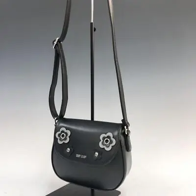 MARY QUANT Shoulder Bag Leather Black 7 • £115.53