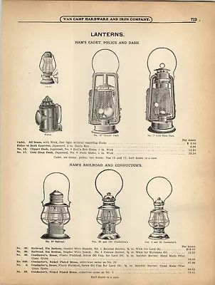 $29.98 • Buy 1908 PAPER AD 3 PG Ham's Cadet Police Dash  Lantern Railroad Conductor Street