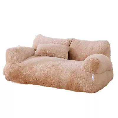 Pet Couch Bed Washable Cat Beds Fluffy Cat Sofa For Medium Small Dogs Non-Slip • $25.64