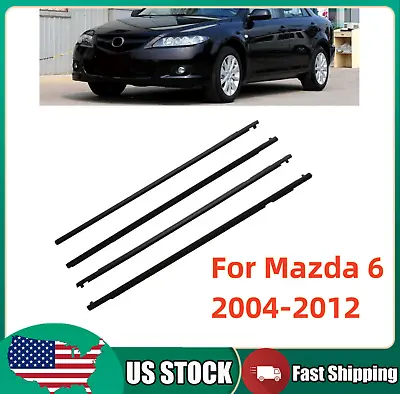 For Mazda 6 2004-2012 Window Outer Sealing Strips Weatherstrips Trim Belt 4PCS • $35.47
