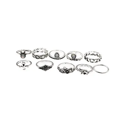 Pack Of 10pcs Multiple Ring Midi Knuckle Top Mid Finger Fashion Jewelry • £3.19