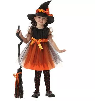 Vampire Fancy Dresses Costume Witch Outfit Children Kids Girls Halloween Witch • £15.39