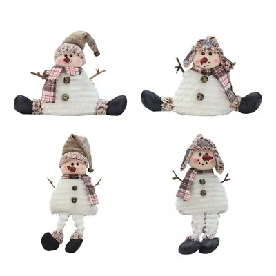 Christmas Decorations Indoor Snowman Doll Figurines For Home Winter Tabletop • $26.22