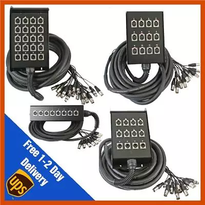 £270 • Buy Pulse 10m/15m/30m/40m Tour Grade XLR Multicore Snake Stage Box Wall Mountable