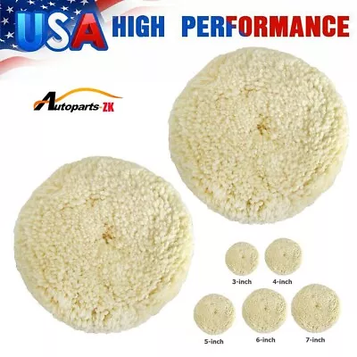 2Pcs Wool Hook & Loop Grip Buffing Pad For Compound Cutting & Polishing US • $11.40