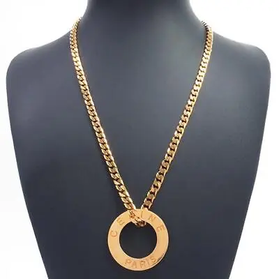 Celine Authentic Vintage Necklace Motif Diameter 41.8mm Length 60cm 69.3g ITALY • $604.72