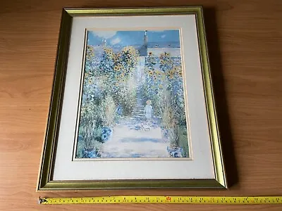 ART PRINT -   GARDEN AT VETHEUIL   By Claude Monet~FRAMED~17.5 X21.5  • $20