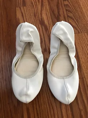 1960s Vintage White Angel Treads Ballerina Slippers Size 4 1/2-6 Small • $20