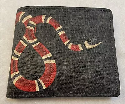 GUCCI Kingsnake Black Bifold Wallet • $200