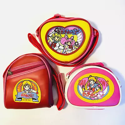 ”Set Of 3  Sailor Moon JAPAN Bag Shoulder Case Small Poach Anime Vintage Rare • $78