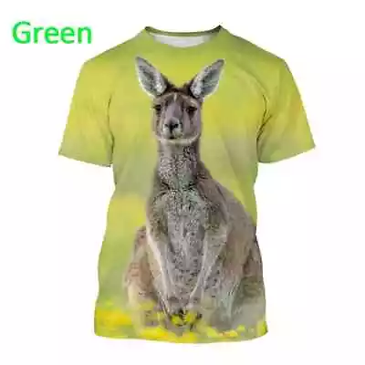Sale Off Funny Animals New Cool Kangaroo 3D Shirt Casual Printing Unisex T-shirt • $22.49