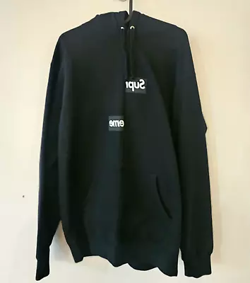 Supreme Box Logo Black Comme Des Garcons SHIRT Split  Hooded Sweatshirt • $209.99