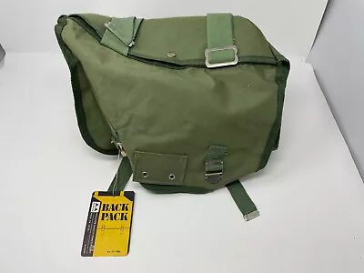 $24.99 • Buy Vintage Fold Over Canvas Backpack Army Green Unused