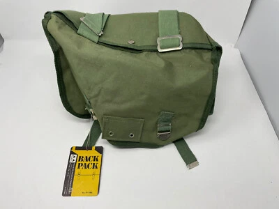 $24.99 • Buy Vintage Fold Over Canvas Backpack Army Green Unused