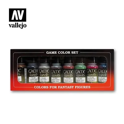 Vallejo Game Color Paint Set - Washes Set 8x17ml VAL73998 • £17