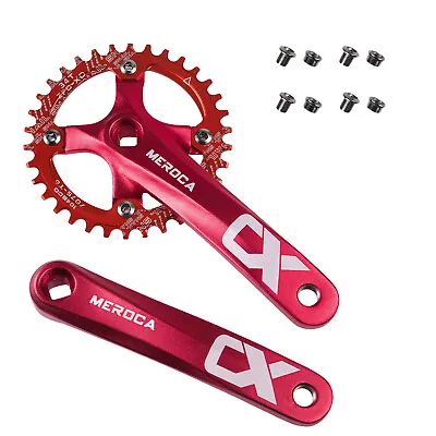 $28.96 • Buy MTB 170mm Square Taper Crankset 104BCD Mountain Bike Narrow Wide Tooth Chainring