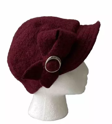 Soprattutto Cappelli Hat Womens One Size OS Burgundy Red Cap Made In Italy • $7