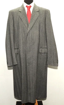 £245 • Buy Superb Men's Gieves & Hawkes Savile Row Herringbone Tweed Over Coat London 44” R
