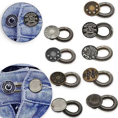 Jeans Buttons Waist Extender For Leather Craft Handbag Trouser Clothing 2-100pcs • £15.79