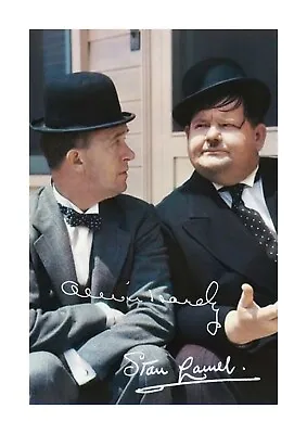 Laurel & Hardy 4 A4 Signed Photograph Picture Poster With Choice Of Frame • £22.49