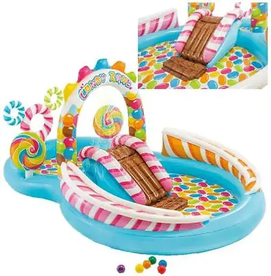 Intex Candy Zone Play Centre Kids Inflatable Garden Fun Outdoor Paddling Pool • £46.95