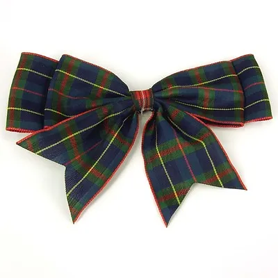 1.2.5.10.  X 120mm (4 1/2  Wide) Giant Double Bows Tartan Ribbon Bows Tails  • £1.65