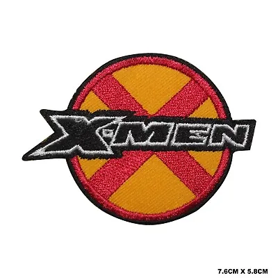 X-Men Name Round Superhero Movie Logo Embroidered Sew/Iron On Patch Patches • £2.49