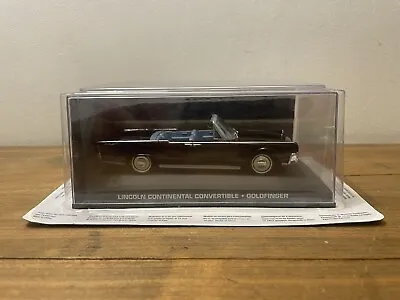 LINCOLN CONTINENTAL CONVERTIBLE 007 James Bond Car Collection Model - GOLDFINGER • £19.75