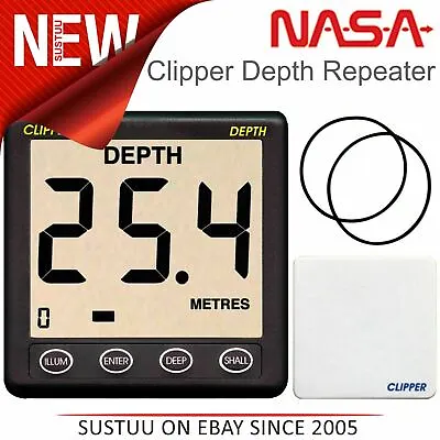 NASA Marine Clipper Depth Repeater Display With 5m Cable│10mA + 25mA│For Boats • £94.01