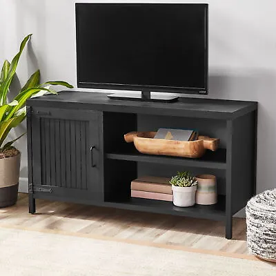 $88.20 • Buy Entertainment Center TV Stand For TVs Up To 50   Media Console Table Black NEW