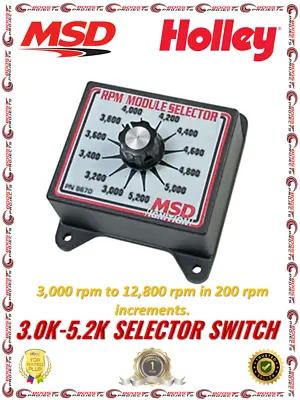 MSD RPM Module Selector Switch 3.0K - 5.2K / 8670 • $108.82