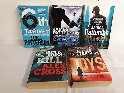 James Patterson Book Bundle X5 Toys Kill Alex Cross 6th Target Cat And Mouse • £9.99