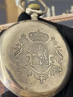 Antique Pocket Watch Mechanical Silver 800 English Levees Visible Rare Old 19th • $599