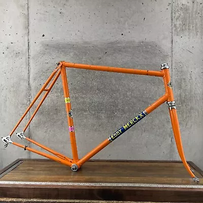 Vintage Eddy Merckx Frame Set 59 Cm Campagnolo Lugged Race Bike 126 Mm Orange • $629.93