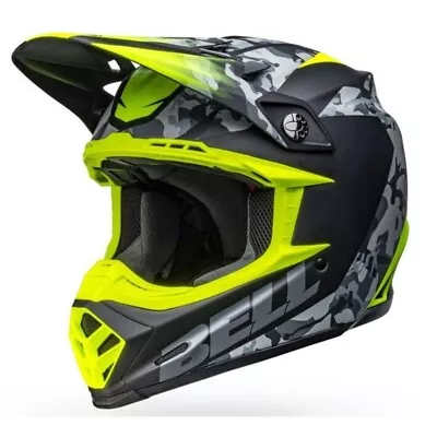 Bell Moto-9 MIPS Helmets-Venom Matte Black Camo/Hi-Viz Yellow-X-Large-Open Box • $187.98