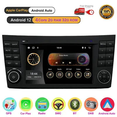 DAB Car Stereo Sat Nav GPS MAP BT For Mercedes Benz E/CLS/G Class W211 W219 W463 • £205.99