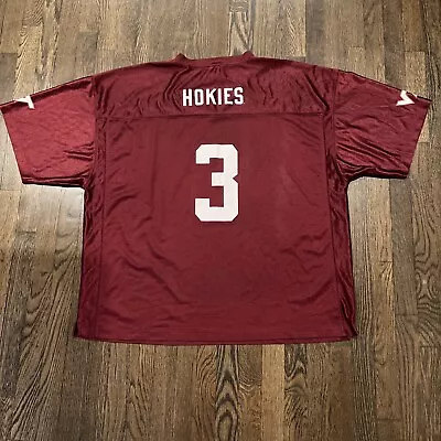 Virginia Tech Hokies Jersey 3XL Red Football • $19.19