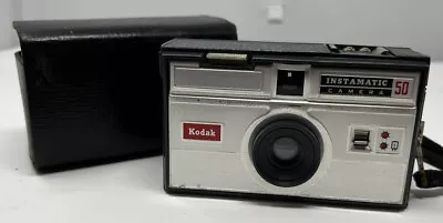 Vintage Kodak Instamatic 50 Camera With Case & Cover - 126 Film • £6.99