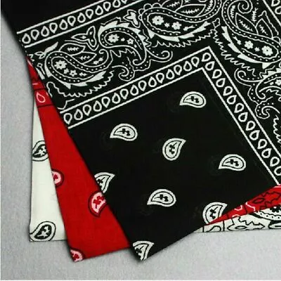 Paisley Bandanas Cowboy Bandana Head Scarf Double Sided Headwear Wrap Scarf Tie • $4.96