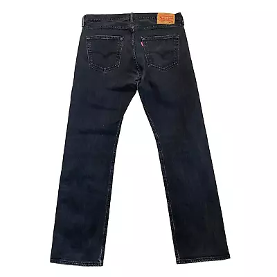 Levi's 501 Black Button Fly Straight Leg Jeans Men's 34x32 • $35