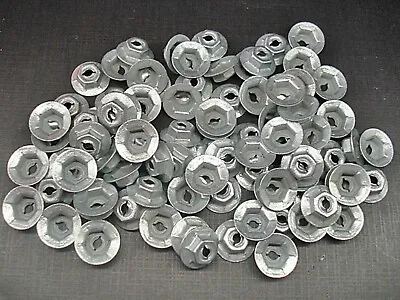 $11 • Buy 100 Pcs Emblem Name Plate Script Thread Cutting Nuts Fits Ford Mercury Willys