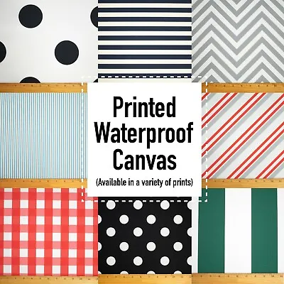 NEW! Printed Canvas Waterproof Outdoor Fabric 59  W 600 Denier Sold By The Yard • $18.99