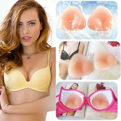 £5.05 • Buy Silicone Gel Bra Breast Enhancers Push Up Pads Chicken Fillets Inserts Bikini